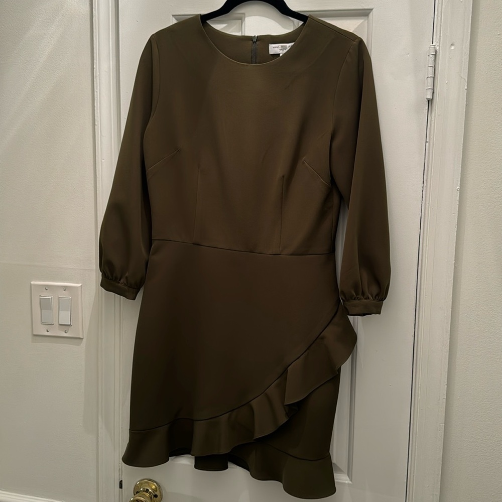 Waverly Grey Green Ruffle Dress